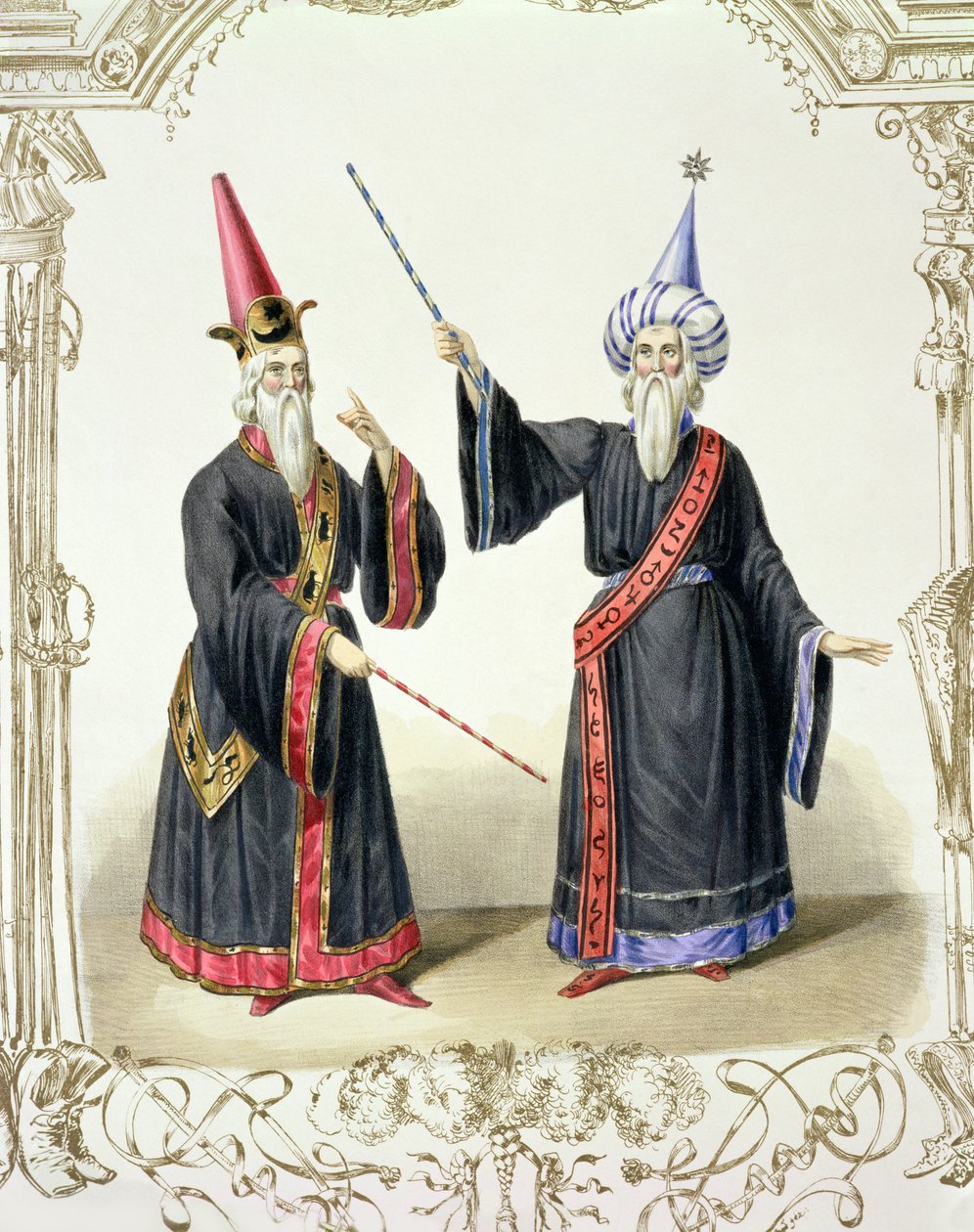 Magiciens au Carnaval de Berlin, 1836 - German School