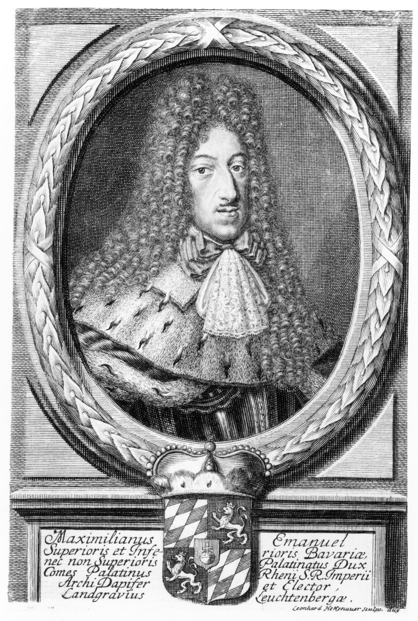 Maximilien II Emmanuel (1662-1726), gravé par Leonard II Heckenauer (165060-vers 1704) - German School
