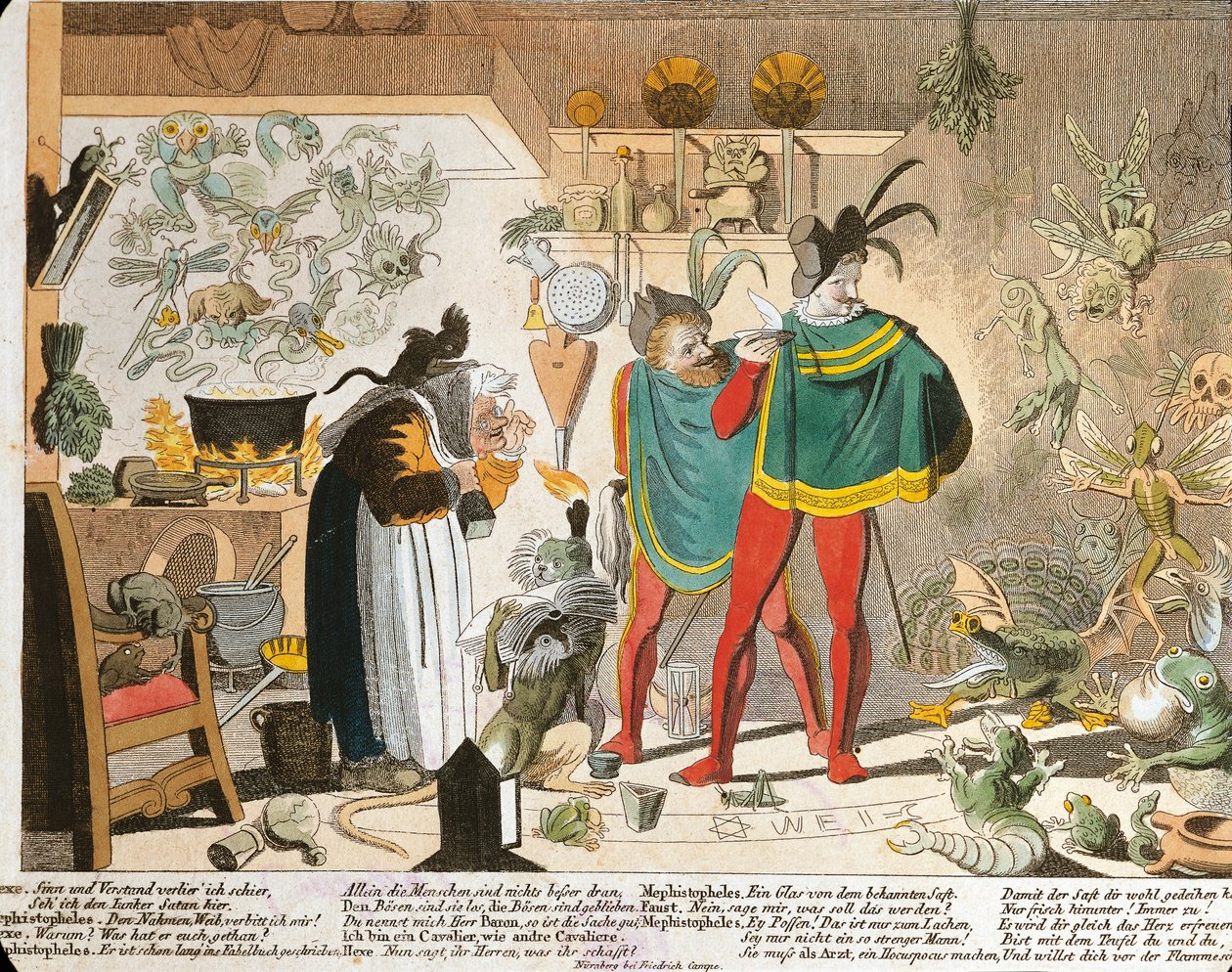 Méphistophélès inspiré par Faust - German School