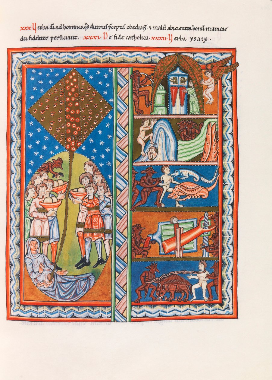 Miniature du Liber Scivias par Hildegarde de Bingen, vers 1175 (fac-similé) - German School