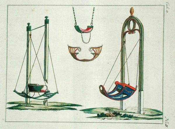 Balançoires de jardin ornées, de 