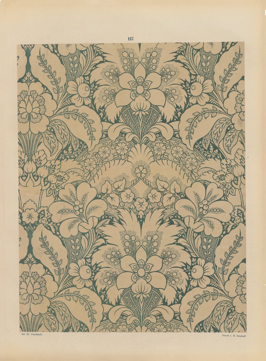 Page from Ornements de Tissus - German School