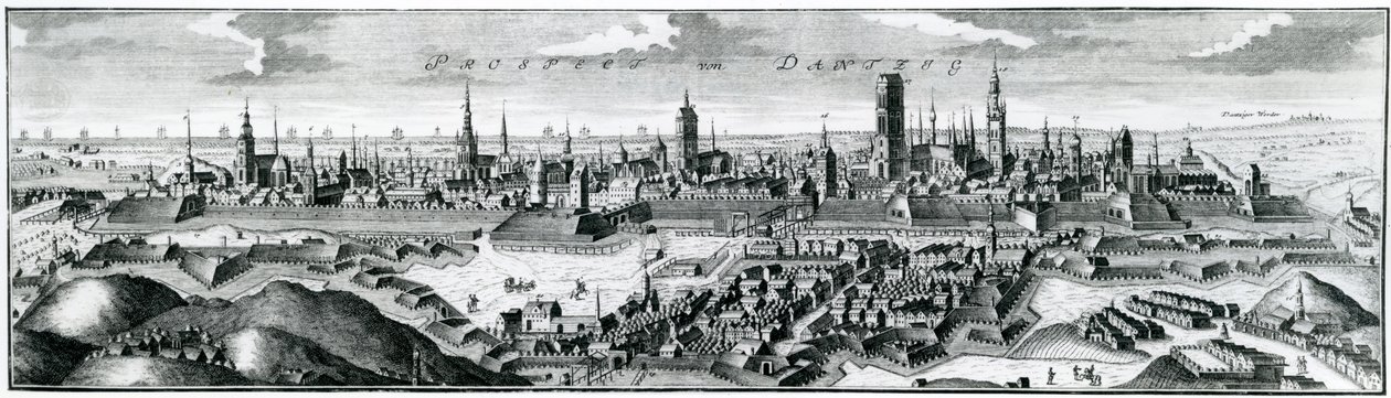Vue panoramique de Danzig (Gdansk) - German School