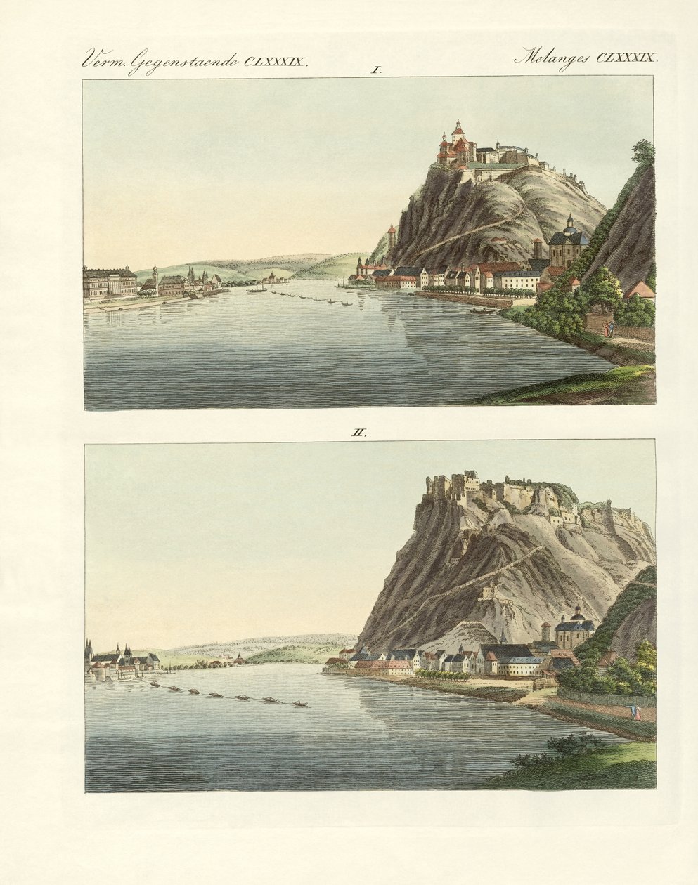 Vues pittoresques du Rhin - German School