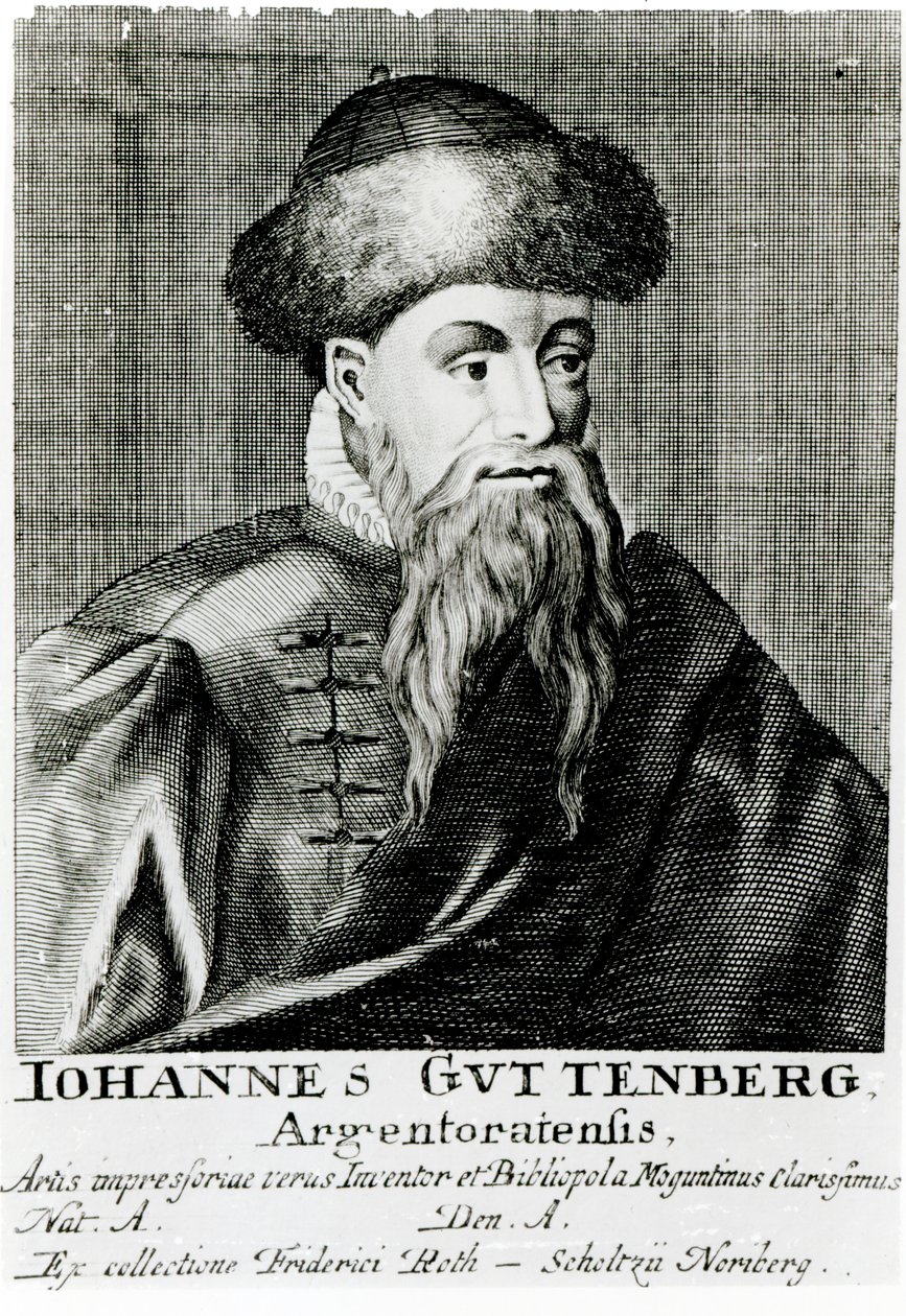Portrait de Johannes Gutenberg - German School
