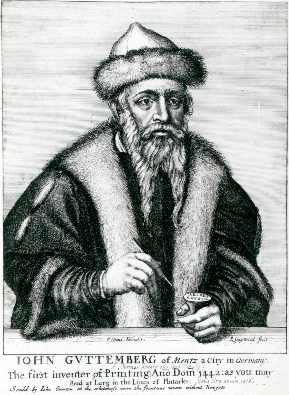 Portrait de Johannes Gutenberg - German School
