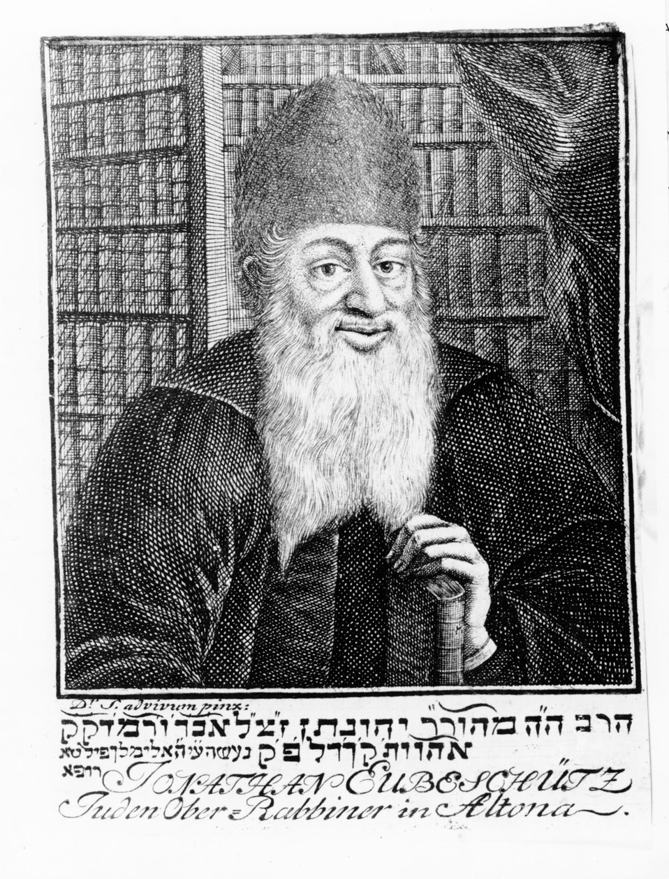 Portrait de Jonathan Eubeschutz, grand rabbin à Altona - German School