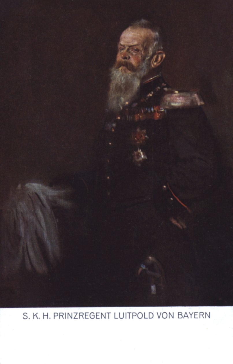 Prince régent Luitpold de Bavière (lithographie couleur) - German School