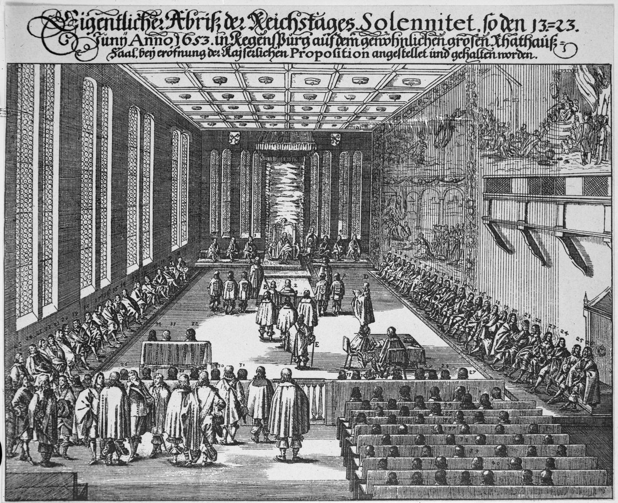 Reichstag de Ratisbonne dans la grande salle du conseil, Ratisbonne - German School