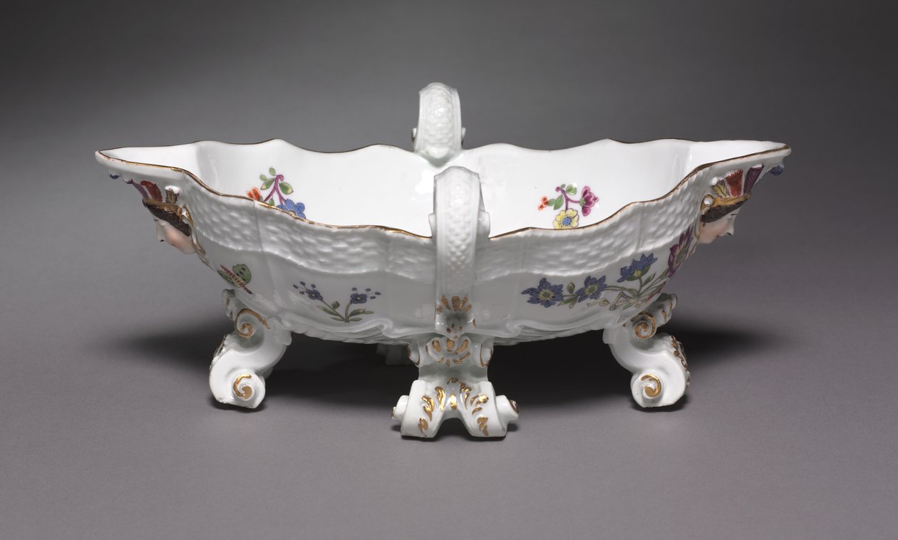 Saucière, fabriquée à la manufacture de porcelaine de Meissen, Allemagne, 1735-56 - German School