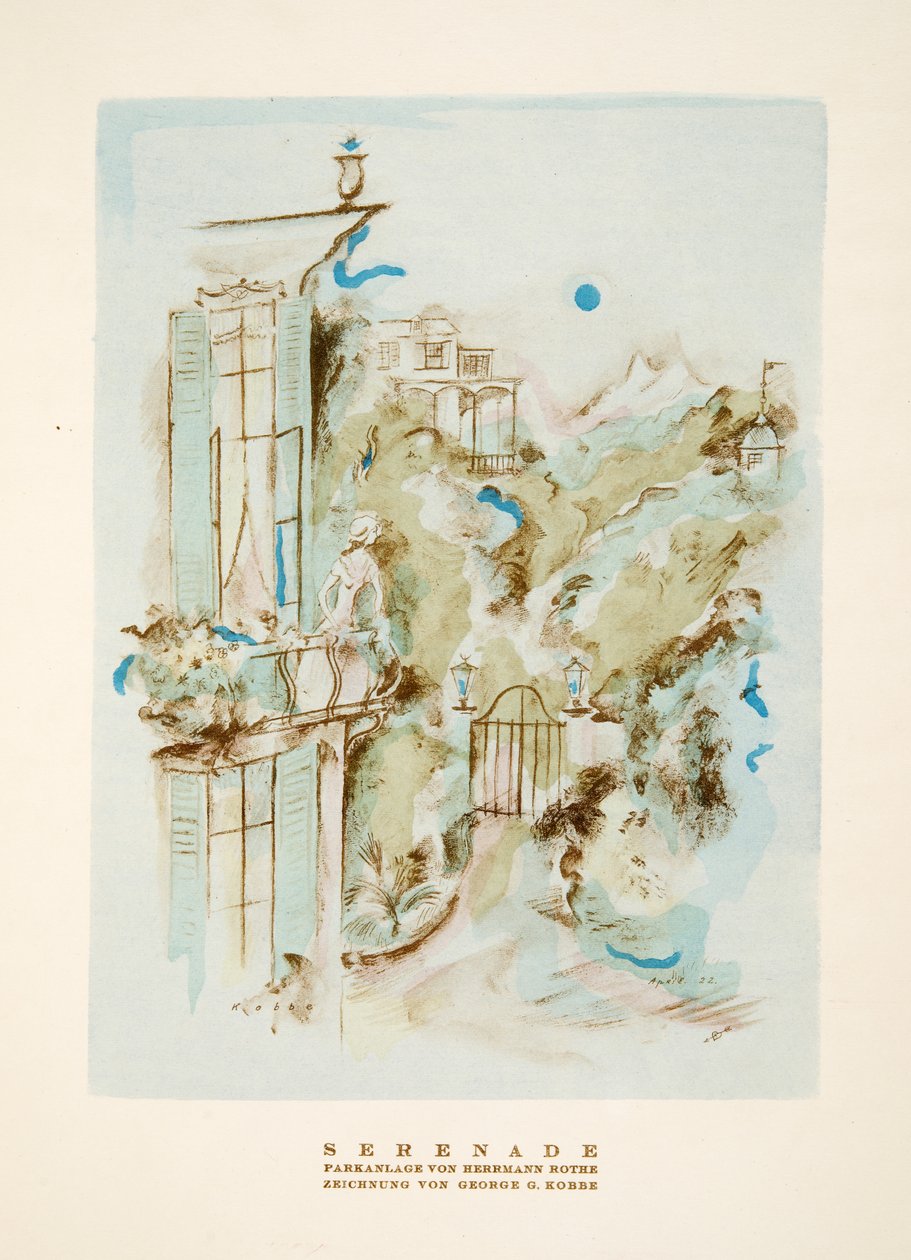 Sérénade de Styl, pub. 1922 (impression sur pochoir) - German School