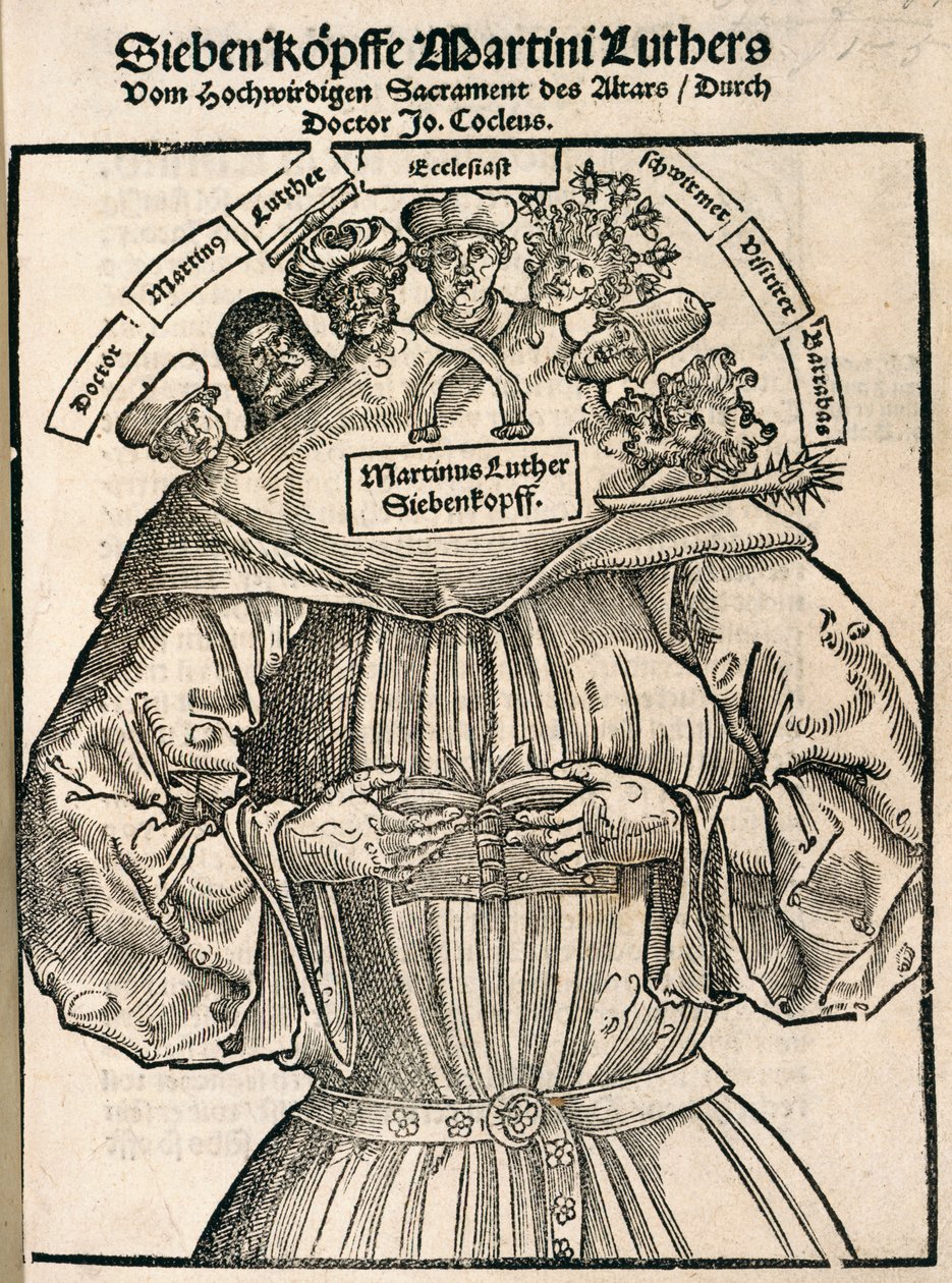 Martin Luther à sept têtes - German School