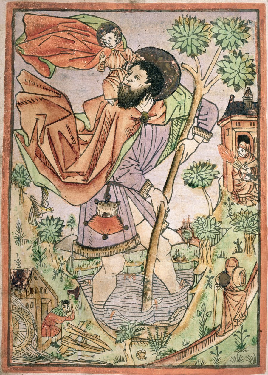 Saint Christophe : Allemand, vers 1470 - German School