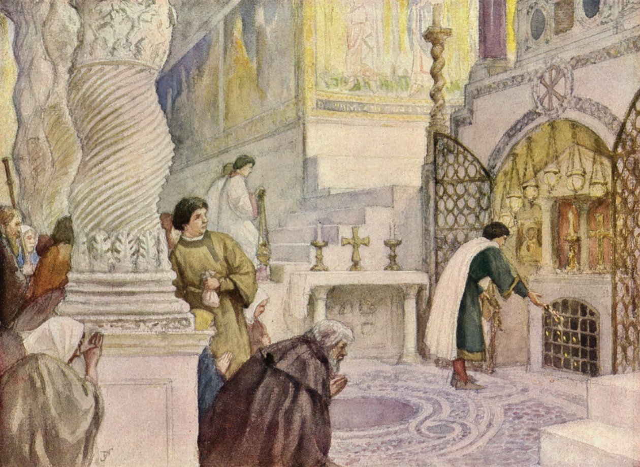Saint François visitant le tombeau de l
