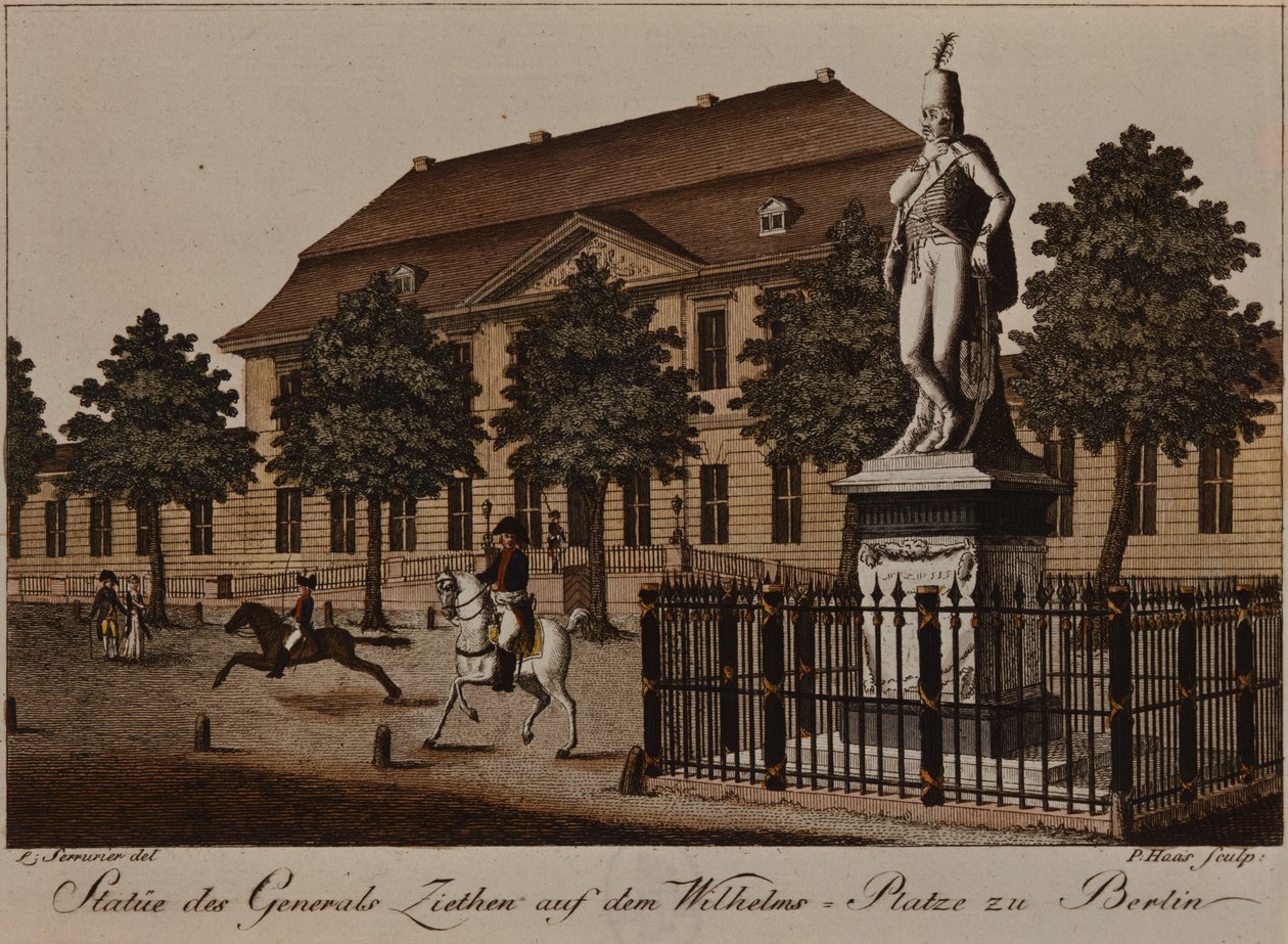 Statue du général von Ziethen à Wilhelm Platz, Berlin - German School