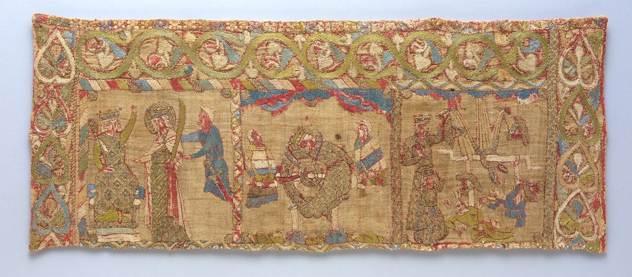 Étole avec le martyre de Sainte Catherine, Rhineland, vers 1200 - German School