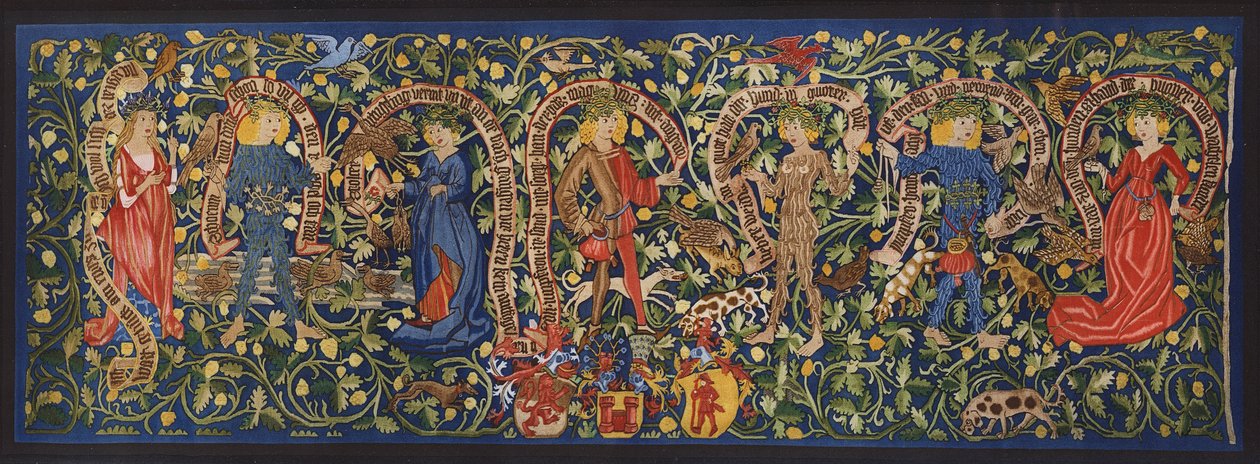 Tapisserie représentant des fées, Bâle, vers 1490 (lithographie couleur) - German School