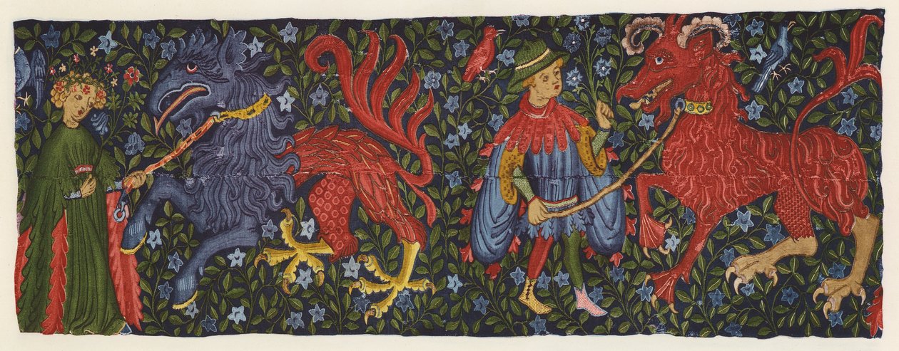 Tapisserie représentant des créatures mythiques - German School