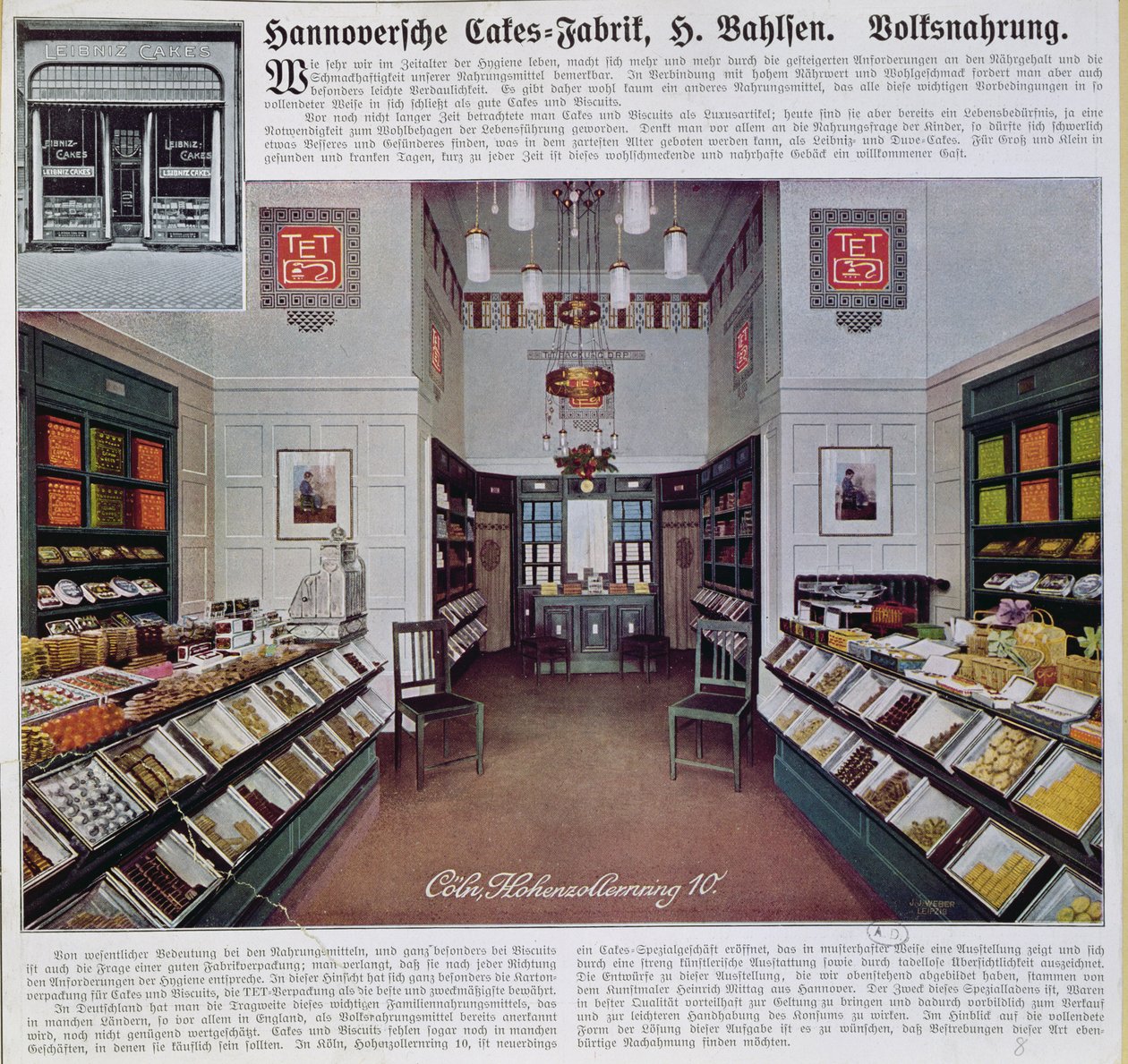Le magasin Bahlsen à Cologne, c.1910 - German School