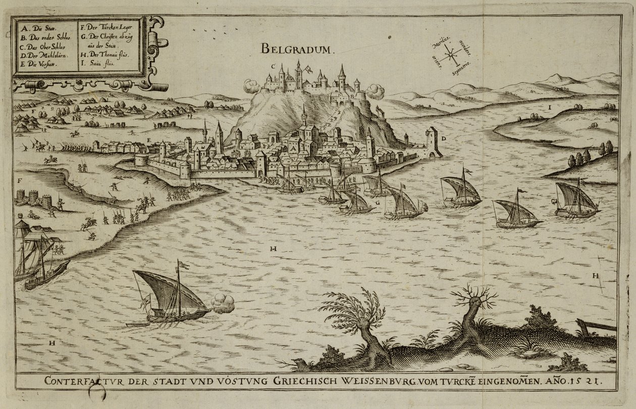 La Chute de Belgrade aux mains des Turcs en 1521, illustration tirée d