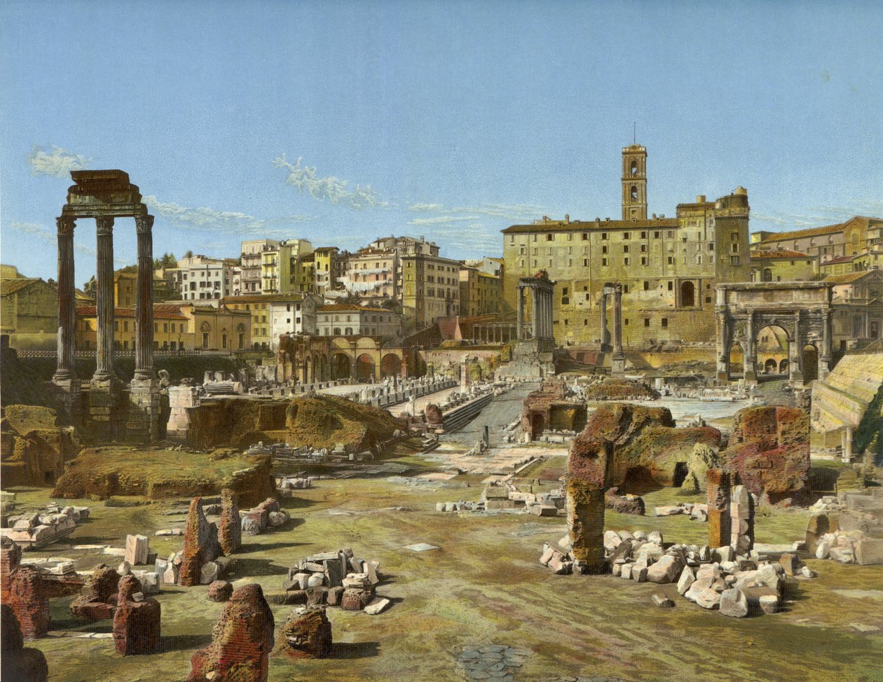 Le Forum, Rome (chromolitho) - German School