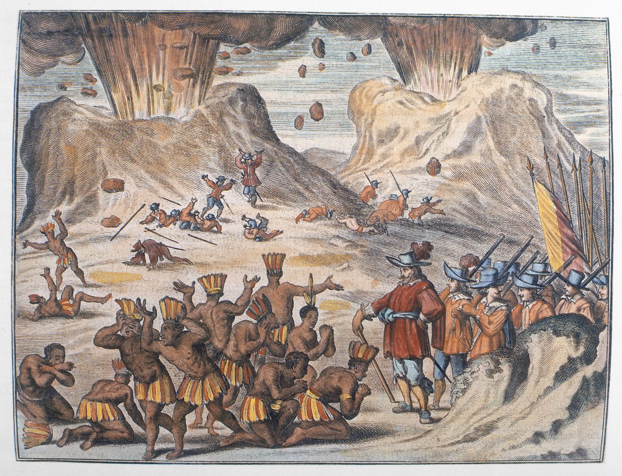 Le Voyage de Cortés à Tenochtitlan en 1521 - German School