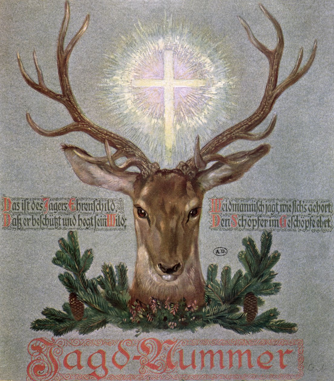 Le Cerf de Saint Hubert, illustration de couverture d