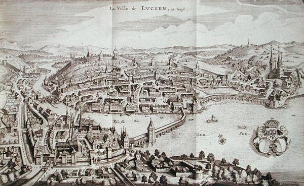 La ville de Lucerne, Suisse, de 