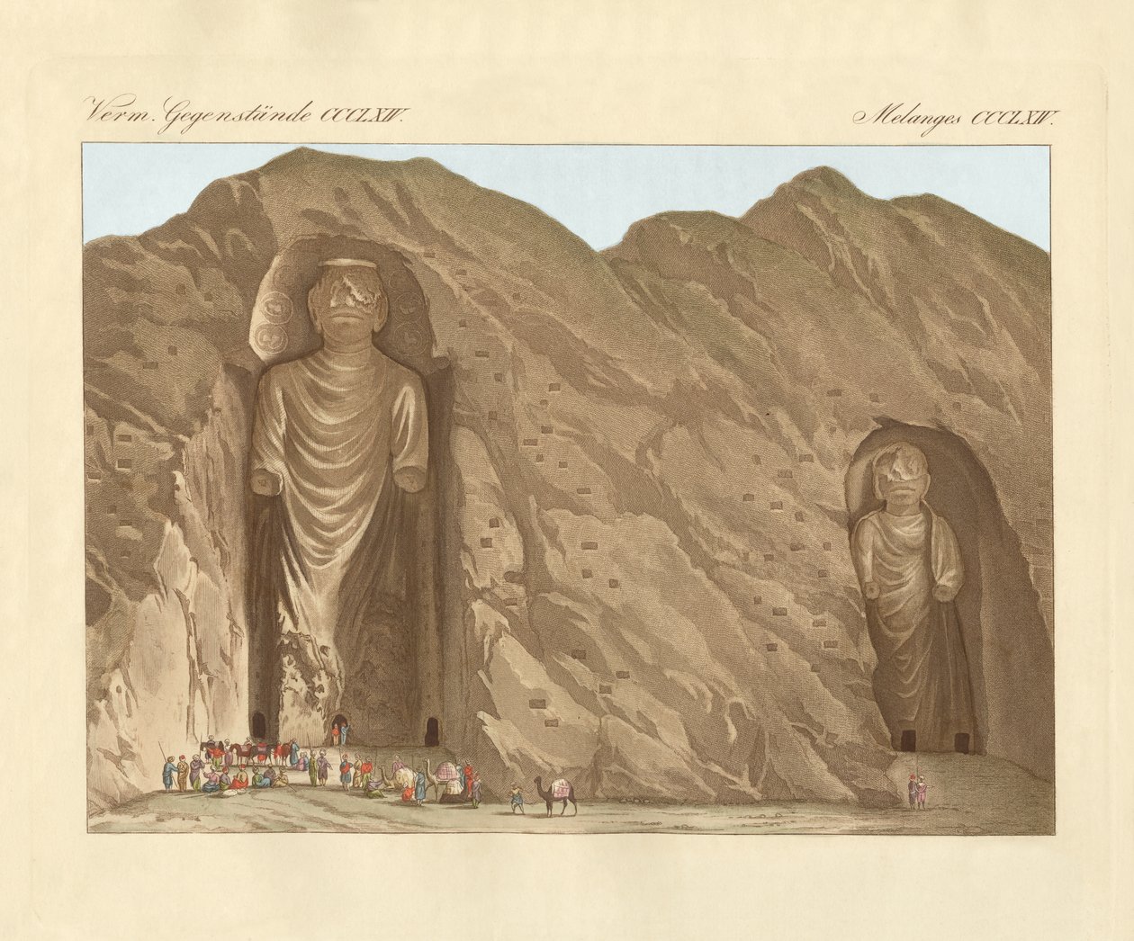 Les images gravées colossales et la ville-caverne de Bameean à Caboul - German School
