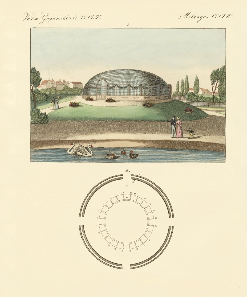 Le bâtiment en forme de coupole dans le jardin zoologique de Surrey - German School