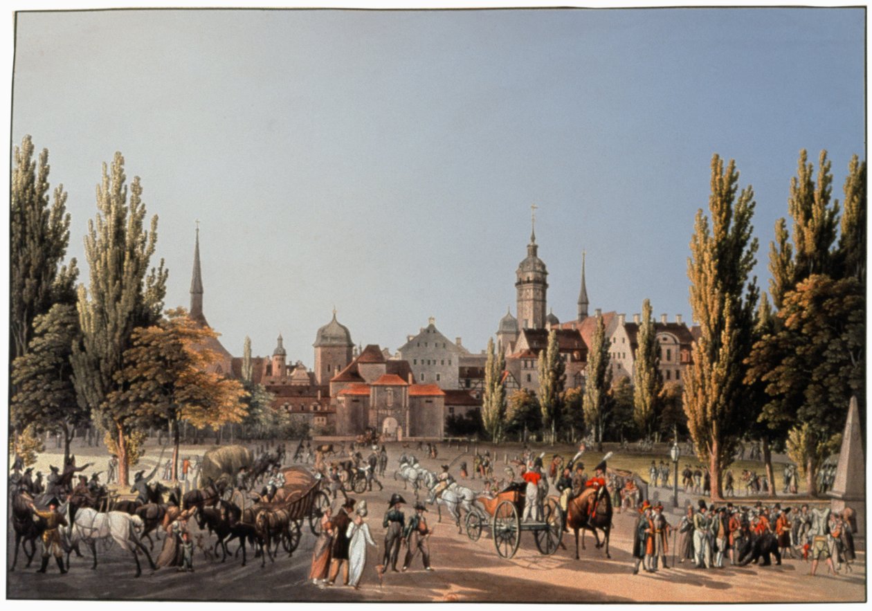 La foire de Leipzig. vers 1810-20 - German School