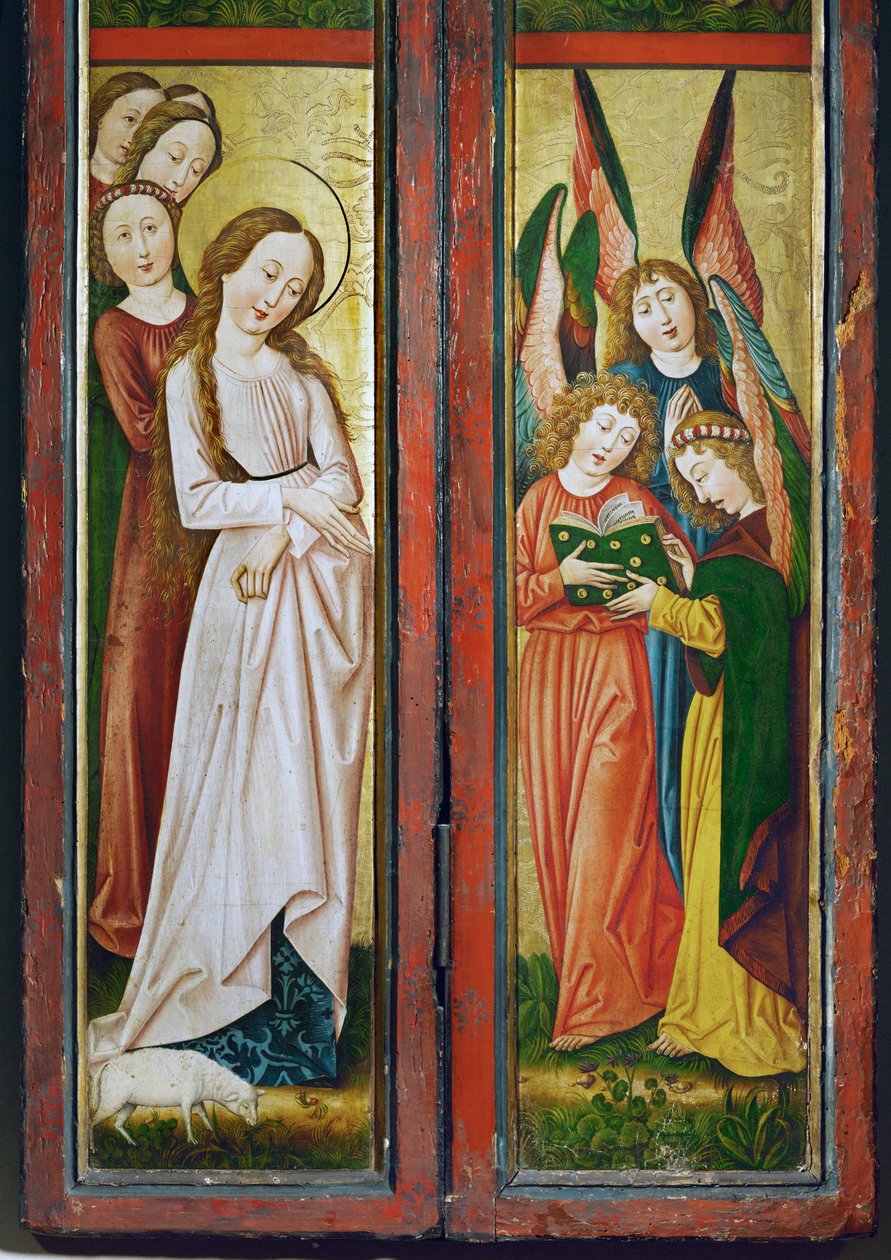 La légende de Sainte Agnès (peinture sur bois) - German School