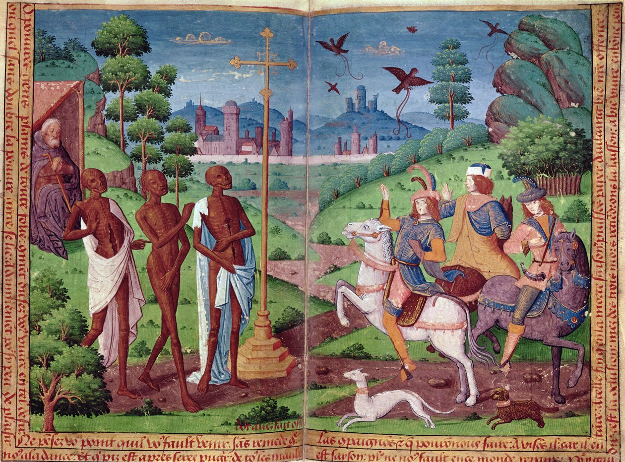 La légende des trois vivants et des trois morts, du Livre d