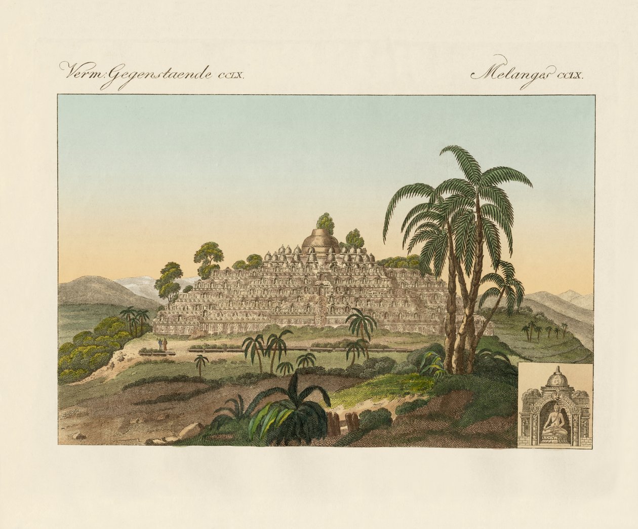 Le temple de Bouddha de Borobudur à Java - German School