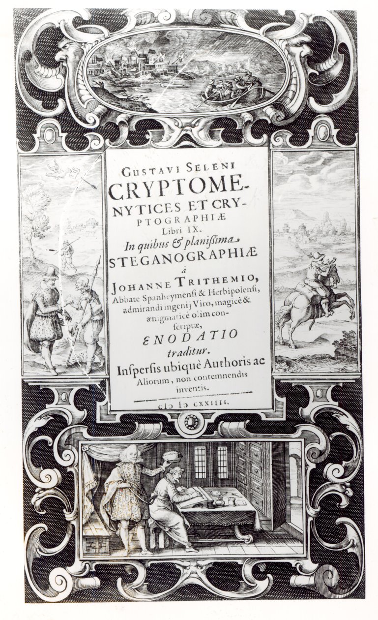 Page de titre du livre 9 de Cryptomenysis et Cryptographie par Gustavus Selenus (Augustus, duc de Brunswick), 1624 - German School