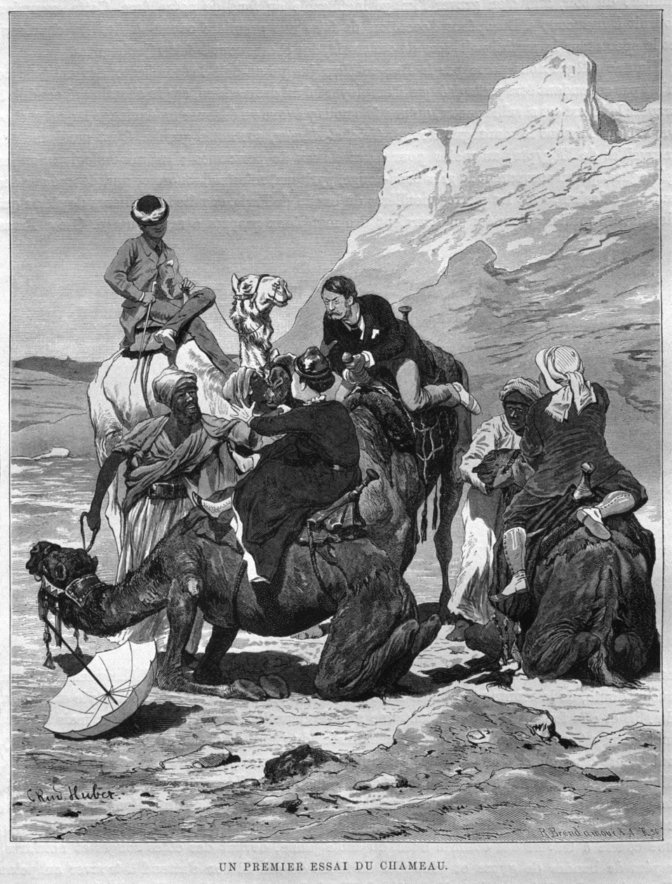 Touristes à dos de chameau, de L
