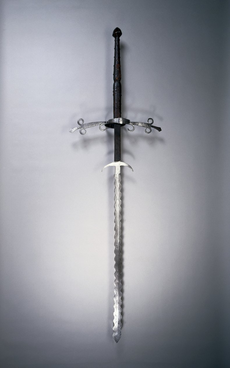 Épée à deux mains avec lame flamboyante, 1550-1600 - German School