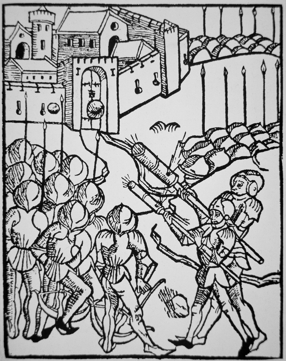 Utilisation des armes à feu au XVe siècle, illustration du 