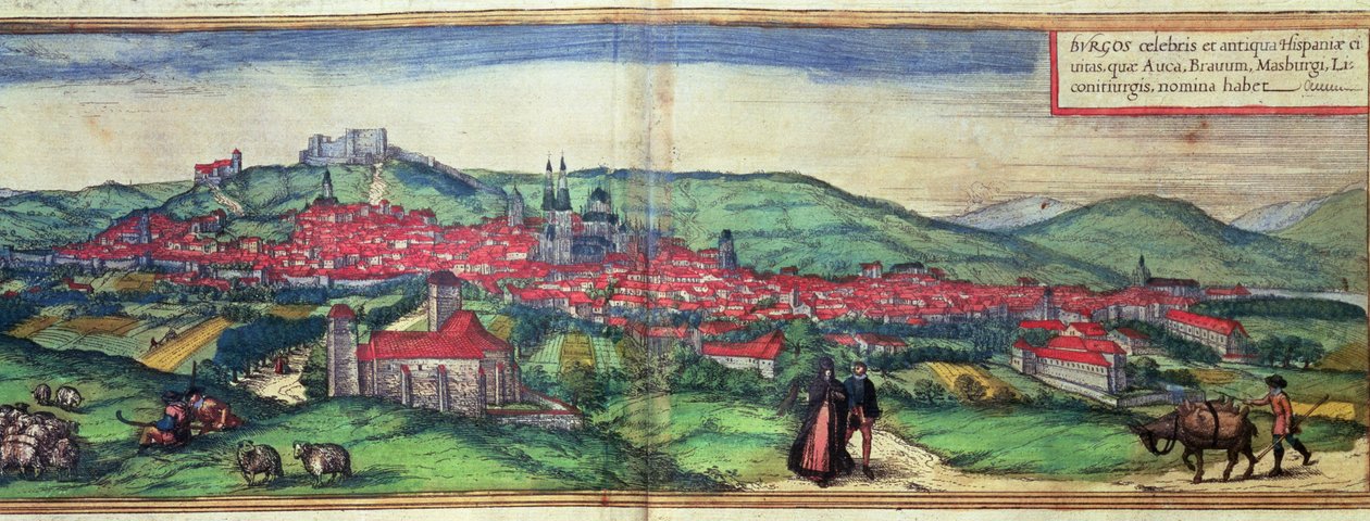 Vue de la ville de Burgos, de l