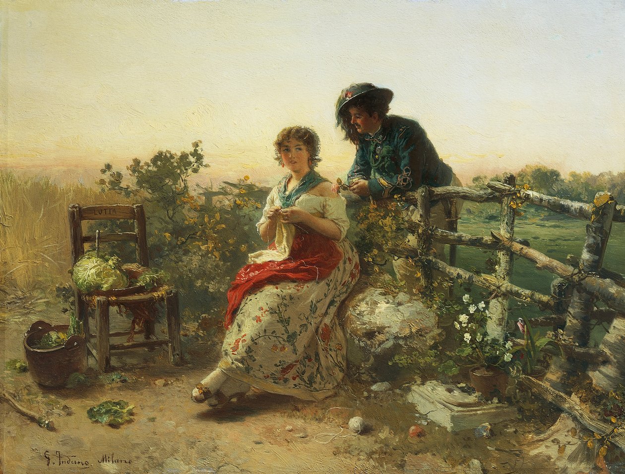 En temps de paix, par Gerolamo Induno, vers 1880 - Gerolamo Induno