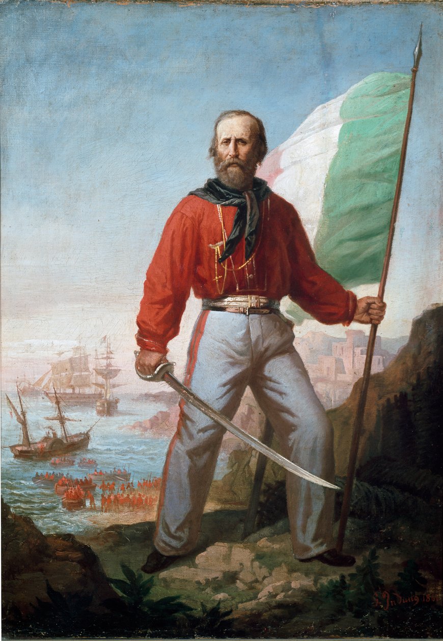 Portrait de Giuseppe Garibaldi à Marsala (huile sur toile) - Gerolamo Induno