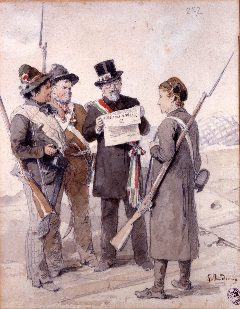 Risorgimento : Les Cinq Jours de Milan (Cinque giornate di Milano) (18-22 mars 1848) : c