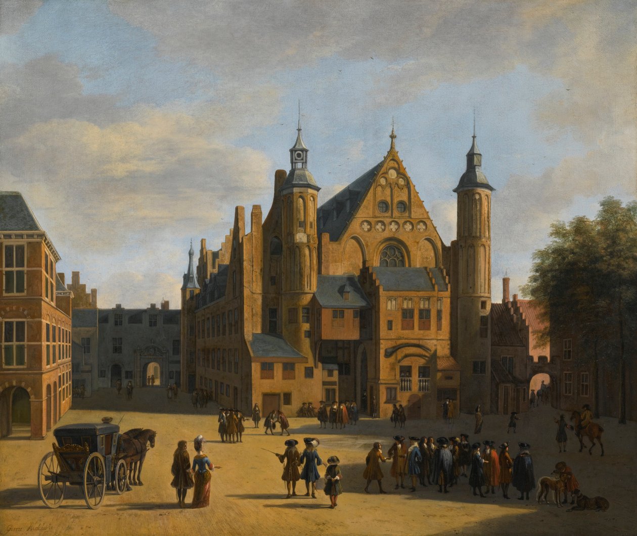 Vue du Binnennhof à La Haye - Gerrit Adriaenszoon Berckheyde