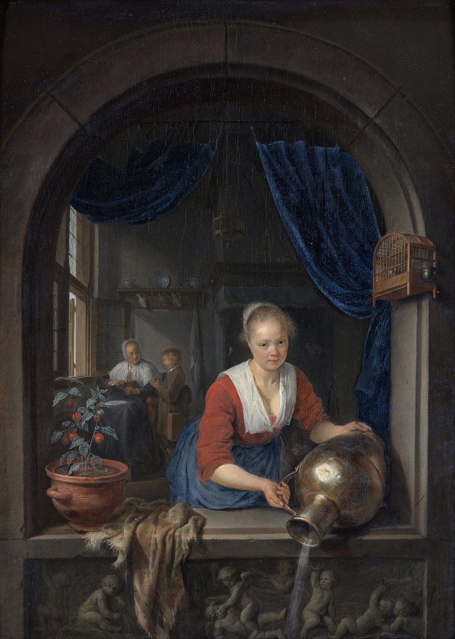 Servante à la fenêtre - Gerrit Dou