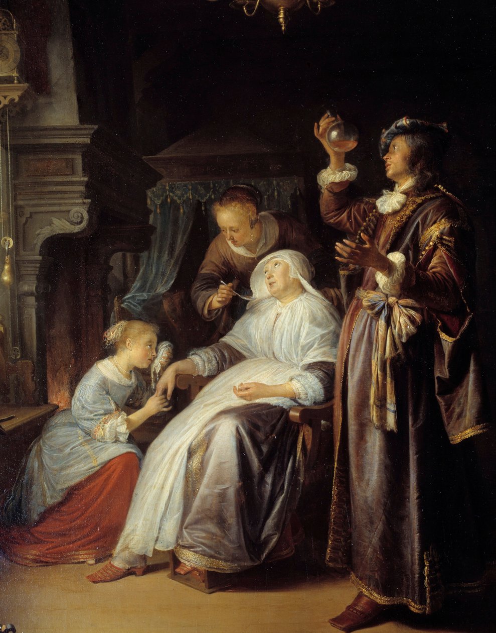 La femme hydropique (détail) - Gerrit Dou