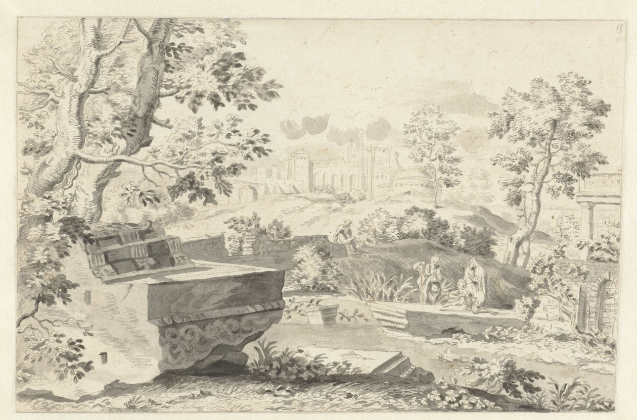 Paysage avec ruines antiques - Gerrit Grasdorp (possibly)