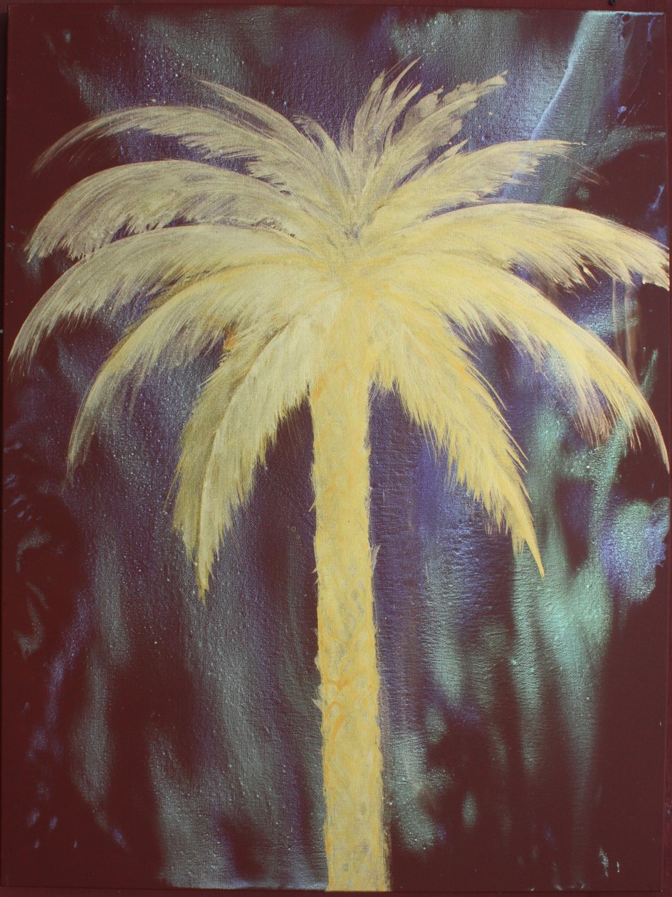 Palmier doré, 2022 (acrylique sur toile) - Gerrit Greve
