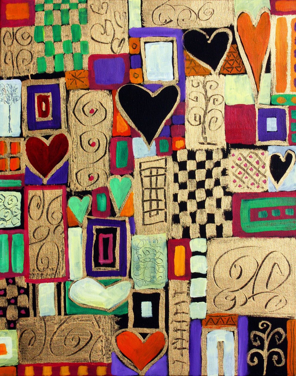 Icône de cœur, 2011 (acrylique sur toile) - Gerrit Greve