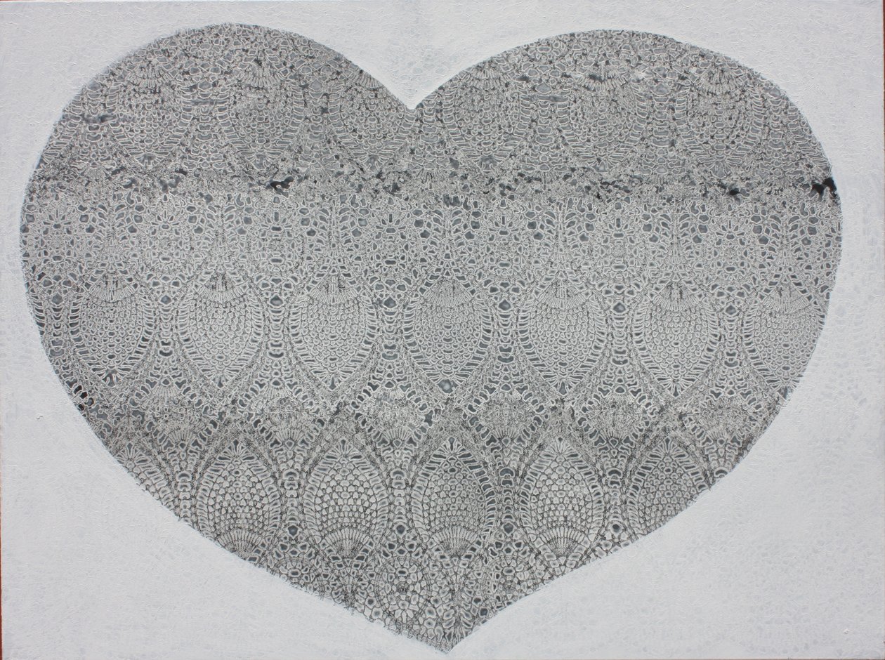 Neige au cœur, 2023 (acrylique sur toile) - Gerrit Greve