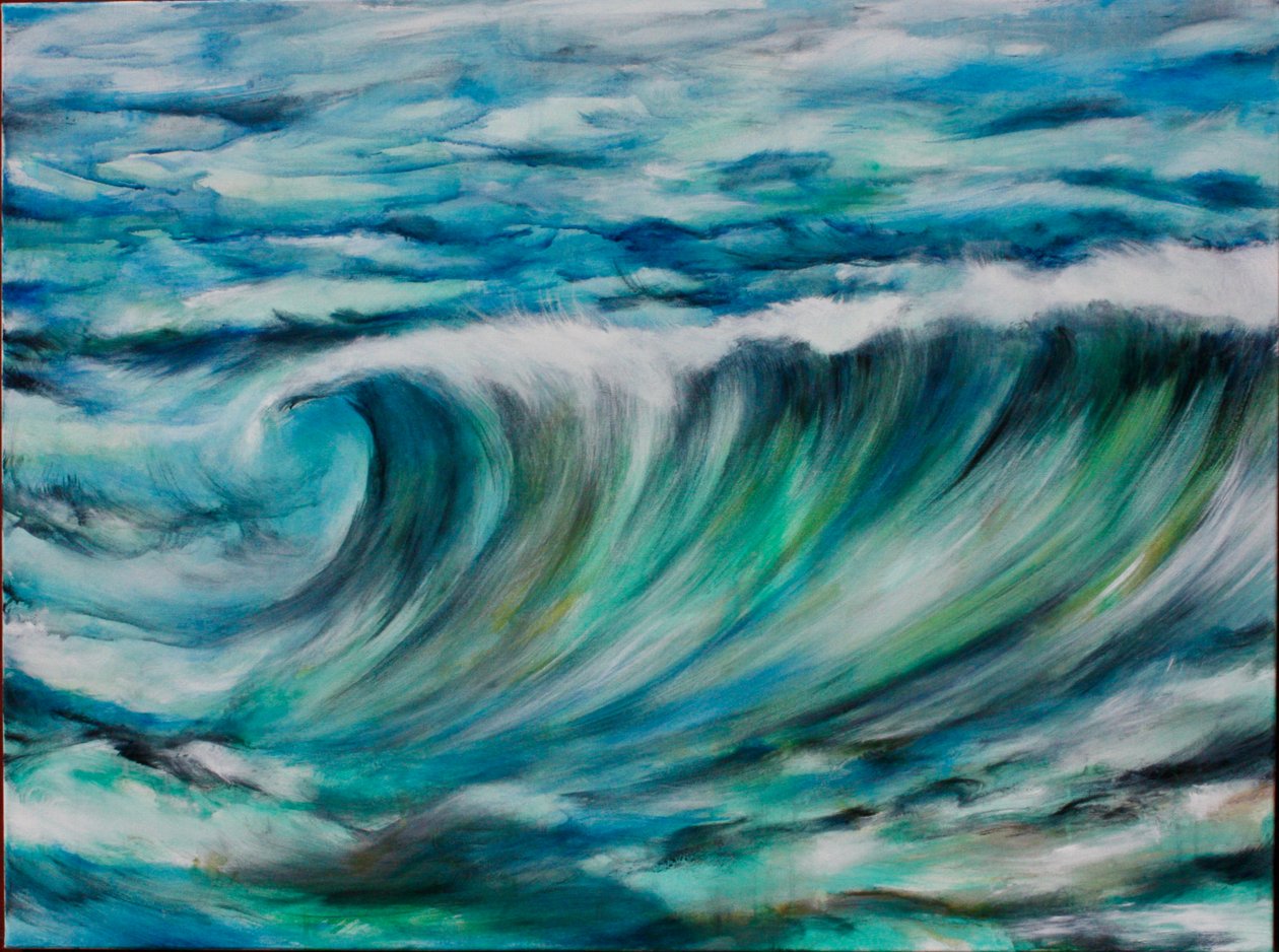 La grande vague, 2022 (acrylique sur toile) - Gerrit Greve